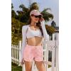 image:imageEkouaer Womens 2 Pack Pajama Shorts Comfy Lounge Bottom Y2k Printed Sleep Short with Pockets Pj Bottoms SXXLBlue StarPink Heart