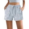 image:imageEkouaer Womens 2 Pack Pajama Shorts Comfy Lounge Bottom Y2k Printed Sleep Short with Pockets Pj Bottoms SXXLGrey StarBlue Star