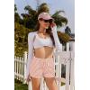 image:imageEkouaer Womens 2 Pack Pajama Shorts Comfy Lounge Bottom Y2k Printed Sleep Short with Pockets Pj Bottoms SXXLPink StripeGrey Stripe