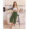 image:imageEkouaer Womens Pajama Pants 2026 Wide Leg Capri Yoga Pants Lounge Comfy Sleep Pj Bottoms with PocketsArmy