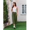 image:imageEkouaer Womens Pajama Pants 2026 Wide Leg Capri Yoga Pants Lounge Comfy Sleep Pj Bottoms with PocketsArmy