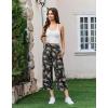 image:imageEkouaer Womens Pajama Pants 2026 Wide Leg Capri Yoga Pants Lounge Comfy Sleep Pj Bottoms with PocketsBlack Flowers
