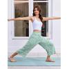 image:imageEkouaer Womens Pajama Pants 2026 Wide Leg Capri Yoga Pants Lounge Comfy Sleep Pj Bottoms with PocketsBlue Flowers