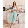 image:imageEkouaer Womens Pajama Pants 2026 Wide Leg Capri Yoga Pants Lounge Comfy Sleep Pj Bottoms with PocketsBlue Flowers