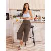 image:imageEkouaer Womens Pajama Pants 2026 Wide Leg Capri Yoga Pants Lounge Comfy Sleep Pj Bottoms with PocketsBrownie