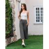 image:imageEkouaer Womens Pajama Pants 2026 Wide Leg Capri Yoga Pants Lounge Comfy Sleep Pj Bottoms with PocketsCharcoal Heather