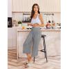 image:imageEkouaer Womens Pajama Pants 2026 Wide Leg Capri Yoga Pants Lounge Comfy Sleep Pj Bottoms with PocketsGrey