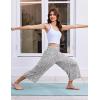 image:imageEkouaer Womens Pajama Pants 2026 Wide Leg Capri Yoga Pants Lounge Comfy Sleep Pj Bottoms with PocketsGrey Stars