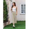 image:imageEkouaer Womens Pajama Pants 2026 Wide Leg Capri Yoga Pants Lounge Comfy Sleep Pj Bottoms with PocketsLight Beige