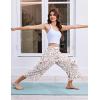 image:imageEkouaer Womens Pajama Pants 2026 Wide Leg Capri Yoga Pants Lounge Comfy Sleep Pj Bottoms with PocketsPink Flowers