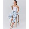 image:imageEkouaer Womens Pajamas Pants Capri Pj Bottoms with Pockets Comfy Drawstring Printed Lounge Soft Sleep PantsBlue Flowers