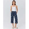 image:imageEkouaer Womens Pajamas Pants Capri Pj Bottoms with Pockets Comfy Drawstring Printed Lounge Soft Sleep PantsButterfly