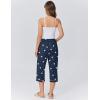 image:imageEkouaer Womens Pajamas Pants Capri Pj Bottoms with Pockets Comfy Drawstring Printed Lounge Soft Sleep PantsButterfly