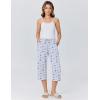 image:imageEkouaer Womens Pajamas Pants Capri Pj Bottoms with Pockets Comfy Drawstring Printed Lounge Soft Sleep PantsClear Blue Dogs