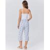 image:imageEkouaer Womens Pajamas Pants Capri Pj Bottoms with Pockets Comfy Drawstring Printed Lounge Soft Sleep PantsClear Blue Dogs
