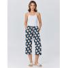 image:imageEkouaer Womens Pajamas Pants Capri Pj Bottoms with Pockets Comfy Drawstring Printed Lounge Soft Sleep PantsNavy Blue Dogs