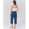 image:imageEkouaer Womens Pajamas Pants Capri Pj Bottoms with Pockets Comfy Drawstring Printed Lounge Soft Sleep PantsNavy Blue Dots