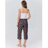 image:imageEkouaer Womens Pajamas Pants Capri Pj Bottoms with Pockets Comfy Drawstring Printed Lounge Soft Sleep PantsPink Birds