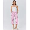 image:imageEkouaer Womens Pajamas Pants Capri Pj Bottoms with Pockets Comfy Drawstring Printed Lounge Soft Sleep PantsPink Dogs