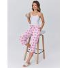 image:imageEkouaer Womens Pajamas Pants Capri Pj Bottoms with Pockets Comfy Drawstring Printed Lounge Soft Sleep PantsPink Dogs