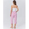 image:imageEkouaer Womens Pajamas Pants Capri Pj Bottoms with Pockets Comfy Drawstring Printed Lounge Soft Sleep PantsPink Dogs