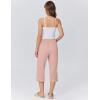 image:imageEkouaer Womens Pajamas Pants Capri Pj Bottoms with Pockets Comfy Drawstring Printed Lounge Soft Sleep PantsPink Dots
