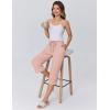 image:imageEkouaer Womens Pajamas Pants Capri Pj Bottoms with Pockets Comfy Drawstring Printed Lounge Soft Sleep PantsPink Dots