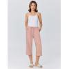 image:imageEkouaer Womens Pajamas Pants Capri Pj Bottoms with Pockets Comfy Drawstring Printed Lounge Soft Sleep PantsPink Dots