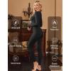 image:imageEkouaer Womens Thermal Underwear Sets Long Johns Long Sleeve Base Layer Pajama Top and Leggings Set Cold Weather SXXLBlack