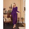 image:imageEkouaer Womens Thermal Underwear Sets Long Johns Long Sleeve Base Layer Pajama Top and Leggings Set Cold Weather SXXLDed Purple