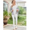 image:imageEkouaer Womens Thermal Underwear Sets Long Johns Long Sleeve Base Layer Pajama Top and Leggings Set Cold Weather SXXLPure White