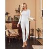 image:imageEkouaer Womens Thermal Underwear Sets Long Johns Long Sleeve Base Layer Pajama Top and Leggings Set Cold Weather SXXLPure White