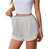 image:imageEkouaer Pajama Shorts Women Soft Sleep Shorts Casual Lounge Shorts Cute High Waist Pajama Bottom Comfy Split Side Pj BottomLight Grey