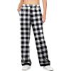 image:imageEkouaer Soft Pajama Pants for Women Elastic Waist Casual Lounge Yoga Pj Bottoms with PocketsBlack White Plaid