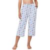 image:imageEkouaer Womens Pajamas Pants Capri Pj Bottoms with Pockets Comfy Drawstring Printed Lounge Soft Sleep PantsClear Blue Dogs