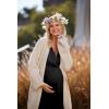 image:imageEkouaer 3 in 1 LaborDeliveryHospital Gown Maternity Dress Nursing Nightgown Sleepwear for BreastfeedingBlack