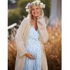 image:imageEkouaer 3 in 1 LaborDeliveryHospital Gown Maternity Dress Nursing Nightgown Sleepwear for BreastfeedingBlue Small Flowers