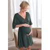 image:imageEkouaer 3 in 1 LaborDeliveryHospital Gown Maternity Dress Nursing Nightgown Sleepwear for BreastfeedingDark Green