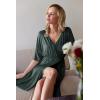 image:imageEkouaer 3 in 1 LaborDeliveryHospital Gown Maternity Dress Nursing Nightgown Sleepwear for BreastfeedingDark Green