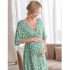 image:imageEkouaer 3 in 1 LaborDeliveryHospital Gown Maternity Dress Nursing Nightgown Sleepwear for BreastfeedingGreen Dandelion