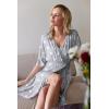 image:imageEkouaer 3 in 1 LaborDeliveryHospital Gown Maternity Dress Nursing Nightgown Sleepwear for BreastfeedingGrey Stars