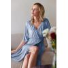 image:imageEkouaer 3 in 1 LaborDeliveryHospital Gown Maternity Dress Nursing Nightgown Sleepwear for BreastfeedingLake Blue