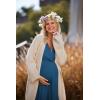 image:imageEkouaer 3 in 1 LaborDeliveryHospital Gown Maternity Dress Nursing Nightgown Sleepwear for BreastfeedingPeacock Blue
