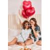 image:imageEkouaer Pajama Set for Women 2 Piece Lounge Set Short Sleeve Tops and Shorts Soft Sleepwear Chest PocketLight Gary Stars