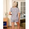 image:imageEkouaer Pajama Set for Women 2 Piece Lounge Set Short Sleeve Tops and Shorts Soft Sleepwear Chest PocketPink Stars