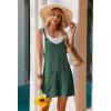 image:imageEkouaer Rompers for Women 2026 Fashion Ribbed Knit Jumpsuit Scoop Neck Loose Outfit Wide Leg Summer One Piece ShortallsDeep Green