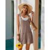 image:imageEkouaer Rompers for Women 2026 Fashion Ribbed Knit Jumpsuit Scoop Neck Loose Outfit Wide Leg Summer One Piece ShortallsDirty Pink