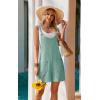 image:imageEkouaer Rompers for Women 2026 Fashion Ribbed Knit Jumpsuit Scoop Neck Loose Outfit Wide Leg Summer One Piece ShortallsIce Green