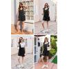 image:imageEkouaer Rompers for Women Summer Shorts Loose Jumpsuit Waffle Casual 2026 Beach Outfits Vacation ClothesBlack