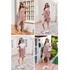 image:imageEkouaer Rompers for Women Summer Shorts Loose Jumpsuit Waffle Casual 2026 Beach Outfits Vacation ClothesDirty Pink